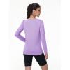 imageMAGCOMSEN Womens UPF 80 Workout Shirts Long Sleeve Atheltic TShirt Quick Dry Rash Guard Swim TopsLight Purple