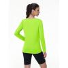 imageMAGCOMSEN Womens UPF 80 Workout Shirts Long Sleeve Atheltic TShirt Quick Dry Rash Guard Swim TopsNeon Green