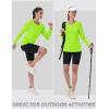 imageMAGCOMSEN Womens UPF 80 Workout Shirts Long Sleeve Atheltic TShirt Quick Dry Rash Guard Swim TopsNeon Green