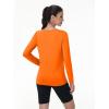 imageMAGCOMSEN Womens UPF 80 Workout Shirts Long Sleeve Atheltic TShirt Quick Dry Rash Guard Swim TopsNeon Orange