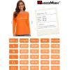 imageMAGCOMSEN Womens UPF 80 Workout Shirts Long Sleeve Atheltic TShirt Quick Dry Rash Guard Swim TopsNeon Orange