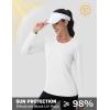 imageMAGCOMSEN Womens UPF 80 Workout Shirts Long Sleeve Atheltic TShirt Quick Dry Rash Guard Swim TopsWhite