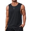 imageMAGCOMSEN Black Tank Top Men Workout Tank Tops Moisture Wicking Bodybuilding Cut Off Shirt Cotton Casual Tanks for Summer Black XL
