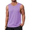 imageMAGCOMSEN Cotton Tank Tops Sleeveless Shirts for Men Athletic Cut Off Shirt Muscle Sleeveless Shirt for Summer Light Purple 2XL