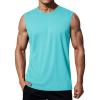 imageMAGCOMSEN Mens Tank Tops Workout Gym Sleeveless Shirts Moisture Wicking Breathable Muscle Shirt Casual Summer TanksLight Blue