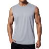 imageMAGCOMSEN Mens Tank Tops Workout Gym Sleeveless Shirts Moisture Wicking Breathable Muscle Shirt Casual Summer TanksLight Grey