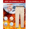 imageMAGCOMSEN Mens Winter Fleece Pants Sherpa Lined Sweatpants Thermal Warm Thicken Pants Active Joggers with 3 PocketsBrown
