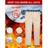 imageMAGCOMSEN Mens Winter Fleece Pants Sherpa Lined Sweatpants Thermal Warm Thicken Pants Active Joggers with 3 PocketsDark Blue