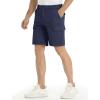 imageMAGCOMSEN Mens Cargo Shorts 9 Inch Inseam Casual Work Shorts with Pockets Summer Dress ShortsNavy