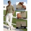 imageMAGCOMSEN Mens Polo Shirts Long Sleeve Collared Moisture Wicking Performance Golf Athletic Casual WorkKhaki