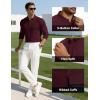 imageMAGCOMSEN Mens Polo Shirts Long Sleeve Collared Moisture Wicking Performance Golf Athletic Casual WorkWinered
