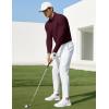 imageMAGCOMSEN Mens Polo Shirts Long Sleeve Collared Moisture Wicking Performance Golf Athletic Casual WorkWinered
