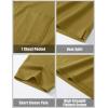 imageMAGCOMSEN Mens Polo Shirts Short Sleeve Cotton Pique Golf Shirts with Pocket Casual Performance Moisture Wicking PolosBrown
