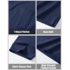 imageMAGCOMSEN Mens Polo Shirts Short Sleeve Cotton Pique Golf Shirts with Pocket Casual Performance Moisture Wicking PolosNavy Blue