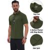 imageMAGCOMSEN Mens Polo Shirts Short Sleeve Dry Fit Golf Shirts Moisture Wicking Performance Athletic Casual Collared ShirtArmy Green