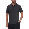 imageMAGCOMSEN Mens Polo Shirts Short Sleeve Dry Fit Golf Shirts Moisture Wicking Performance Athletic Casual Collared ShirtDark Grey