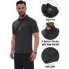 imageMAGCOMSEN Mens Polo Shirts Short Sleeve Dry Fit Golf Shirts Moisture Wicking Performance Athletic Casual Collared ShirtDark Grey