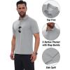 imageMAGCOMSEN Mens Polo Shirts Short Sleeve Dry Fit Golf Shirts Moisture Wicking Performance Athletic Casual Collared ShirtLight Grey