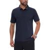 imageMAGCOMSEN Mens Polo Shirts Short Sleeve Dry Fit Golf Shirts Moisture Wicking Performance Athletic Casual Collared ShirtNavy