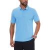 imageMAGCOMSEN Mens Polo Shirts Short Sleeve Dry Fit Golf Shirts Moisture Wicking Performance Athletic Casual Collared ShirtSky Blue