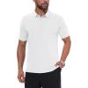 imageMAGCOMSEN Mens Polo Shirts Short Sleeve Dry Fit Golf Shirts Moisture Wicking Performance Athletic Casual Collared ShirtWhite