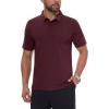 imageMAGCOMSEN Mens Polo Shirts Short Sleeve Dry Fit Golf Shirts Moisture Wicking Performance Athletic Casual Collared ShirtWine Red