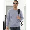 imageMAGCOMSEN Mens Sweatshirts Sherpa Lined Heavyweight Fleece Pullover Warm Crewneck Winter SweatshirtLight Gray