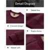imageMAGCOMSEN Mens Sweatshirts Sherpa Lined Heavyweight Fleece Pullover Warm Crewneck Winter SweatshirtWine Red