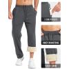 imageMAGCOMSEN Mens Winter Fleece Pants Sherpa Lined Sweatpants with Pockets Drawstring Lounge Running Athletic Warm PantsDark Grey