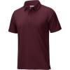 imageMAGCOMSEN Mens Polo Shirts Short Sleeve Dry Fit Golf Shirts Moisture Wicking Performance Athletic Casual Collared ShirtWine Red