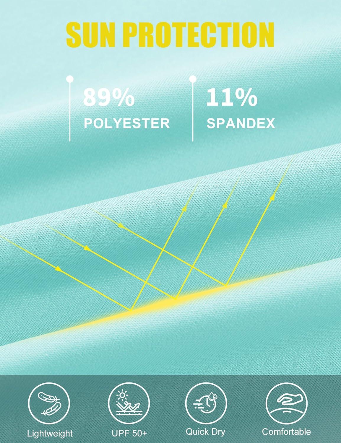 imageMAGCOMSEN Womens Golf Shirts Short Sleeve Polo UPF 50 V Neck Collared Tops Quick Dry Tennis Athletic T ShirtsLight Lake Blue