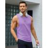 imageMAGCOMSEN Cotton Tank Tops Sleeveless Shirts for Men Athletic Cut Off Shirt Muscle Sleeveless Shirt for Summer Light Purple L