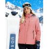 imageMAGCOMSEN Womens Ski Jacket Snow Winter Coat Waterproof Insulated Warm Fleece Thermal Skiing Jacket Windproof RaincoatAquared