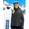 imageMAGCOMSEN Womens Ski Jacket Snow Winter Coat Waterproof Insulated Warm Fleece Thermal Skiing Jacket Windproof RaincoatCarbongrey