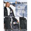 imageMAGCOMSEN Womens Ski Jacket Snow Winter Coat Waterproof Insulated Warm Fleece Thermal Skiing Jacket Windproof RaincoatCarbongrey