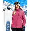 imageMAGCOMSEN Womens Ski Jacket Snow Winter Coat Waterproof Insulated Warm Fleece Thermal Skiing Jacket Windproof RaincoatRosered