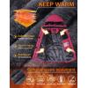 imageMAGCOMSEN Womens Ski Jacket Snow Winter Coat Waterproof Insulated Warm Fleece Thermal Skiing Jacket Windproof RaincoatRosered