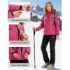 imageMAGCOMSEN Womens Ski Jacket Snow Winter Coat Waterproof Insulated Warm Fleece Thermal Skiing Jacket Windproof RaincoatRosered