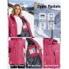 imageMAGCOMSEN Womens Ski Jacket Snow Winter Coat Waterproof Insulated Warm Fleece Thermal Skiing Jacket Windproof RaincoatRosered