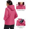 imageMAGCOMSEN Womens Ski Jacket Snow Winter Coat Waterproof Insulated Warm Fleece Thermal Skiing Jacket Windproof RaincoatRosered