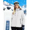 imageMAGCOMSEN Womens Ski Jacket Snow Winter Coat Waterproof Insulated Warm Fleece Thermal Skiing Jacket Windproof RaincoatWhite