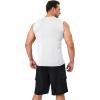 imageMAGCOMSEN Mens Athletic Tank Tops Quick Dry Sleeveless Shirts Summer Beach Tank Tops Gym Workout Fitness Undershirt White 2XL