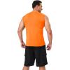 imageMAGCOMSEN Mens Sleeveless Shirt Quick Dry Sun Shirts Summer Basketball Tank Tops Lightweight UPF 50 Cool Tank Tops Orange 2XL