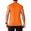 imageMAGCOMSEN Mens Sleeveless Shirt Quick Dry Sun Shirts Summer Basketball Tank Tops Lightweight UPF 50 Cool Tank Tops Orange S