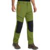 imageMAGCOMSEN Mens Snow Ski Pants Fleece Lined Winter Water Resistant Insulated Work Hiking Snowboard Pants 4 PocketsDark Green