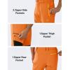imageMAGCOMSEN Mens Snow Ski Pants Fleece Lined Winter Water Resistant Insulated Work Hiking Snowboard Pants 4 PocketsFl Orange