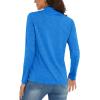 imageMAGCOMSEN Womens Shirts Long Sleeve 14 Zip UPF50 UV Sun Protection Quick Dry Workout Hiking Athletic Shirts Rash GuardSea Blue
