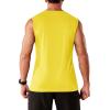 imageMAGCOMSEN Workout Tank Tops for Men Dry Fit Sleeveless Shirts UV Protection Muscle Shirts Bodybuilding Swim Beach Shirts Yellow 2XL