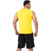 imageMAGCOMSEN Workout Tank Tops for Men Dry Fit Sleeveless Shirts UV Protection Muscle Shirts Bodybuilding Swim Beach Shirts Yellow 2XL