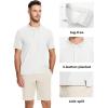 imageMAGCOMSEN Mens Polo Shirts Short Sleeve Collared Shirt Moisture Wicking Dry Fit Performance Golf Casual Work ShirtsWhite